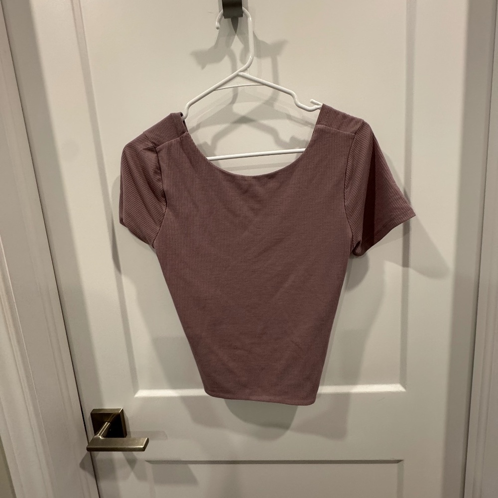 Hollister cross back cropped shirt